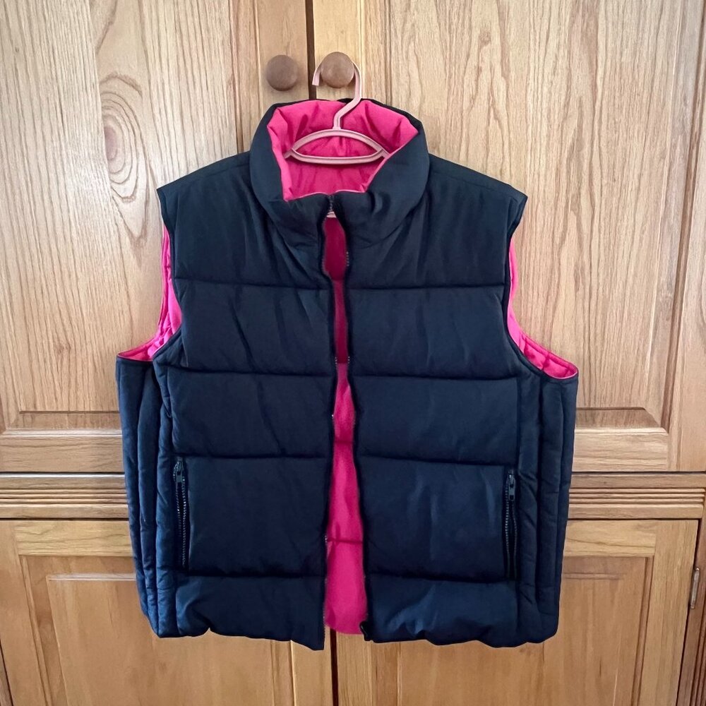 EVAN-PICONE Reversible Black and Pink Vest Size Large